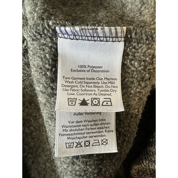 Eddie Bauer Men’s Sherpa Fleece 1/4 Zip Pullover Sweater Heather Gray Size Large - Picture 9 of 10